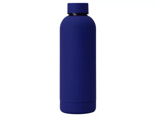 Вакуумная термобутылка Cask Waterline, soft touch, 500 мл, синий фото 3 Вакуумная термобутылка Cask Waterline, soft touch, 500 мл, синий фото 3