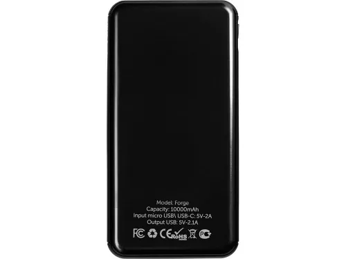 Внешний аккумулятор Forge v.2, металл, 10000mah, черный фото 2 Внешний аккумулятор Forge v.2, металл, 10000mah, черный фото 2