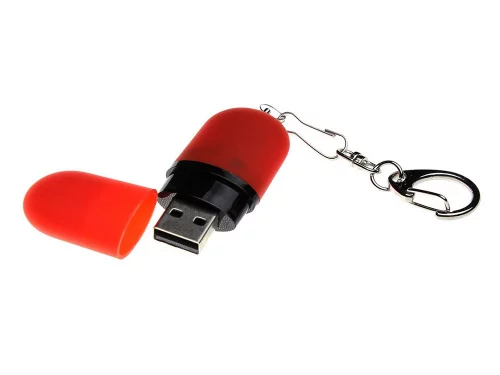 Флешка Goutte Soft-touch на 16 Гб, красный фото 4