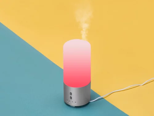 Увлажнитель воздуха с подсветкой Breathe, белый/серебристый фото 5 Увлажнитель воздуха с подсветкой Breathe, белый/серебристый фото 5