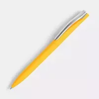 Ручка шариковая Pin Soft Touch, желтая