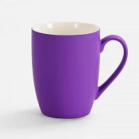 Кружка Good Morning с покрытием софт-тач, ver.2, фиолетовая