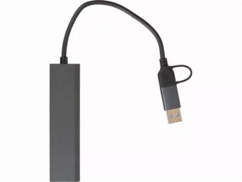 USB-хаб «Command» с коннектором 2-в-1 USB-C и USB-A, 2.0/3.0 фото 7