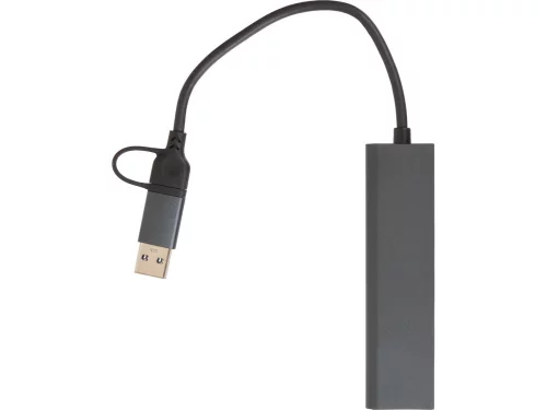 USB-концентратор Command, серый фото 3