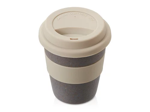 Стакан с силиконовой крышкой Cafe, beige фото 2