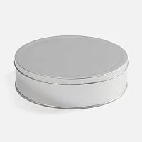 Коробка Pragmax L, круглая, серебристая