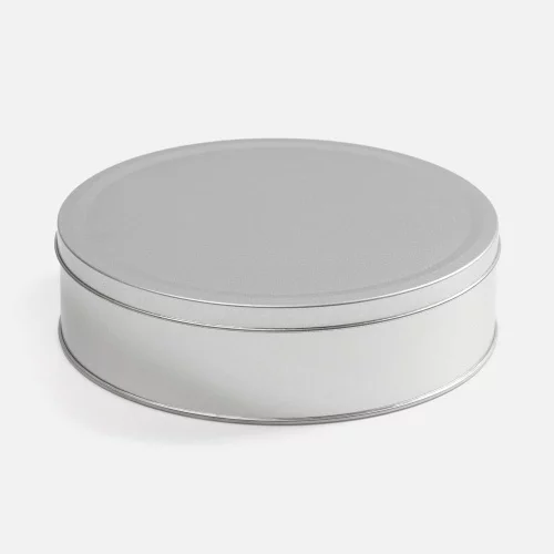 Коробка Pragmax L, круглая, серебристая Коробка Pragmax L, круглая, серебристая