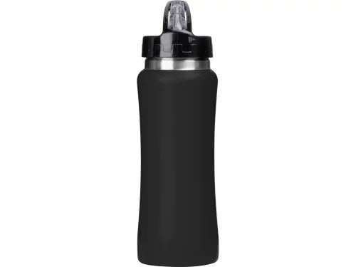 Бутылка для воды Bottle C1, сталь, soft touch, 600 мл, черный фото 5