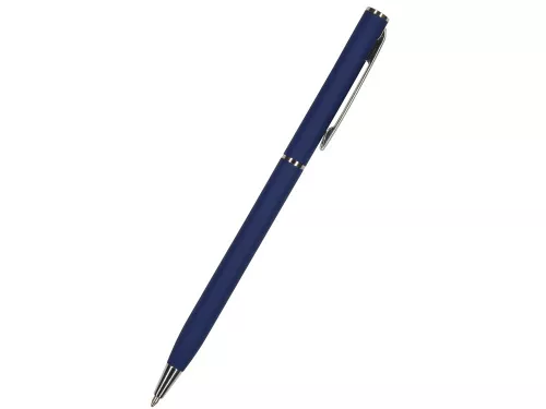 Ручка шариковая автоматическая BrunoVisconti® PALERMO цвет корпуса темно-синий, soft-touch, 0.7 мм