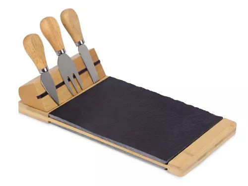 Набор для сыра из сланцевой доски и ножей Bamboo collection Taleggio (Р) фото 2