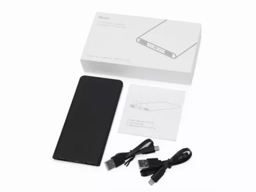 Внешний аккумулятор с подсветкой логотипа «Faros», soft-touch, 4000 mAh фото 3