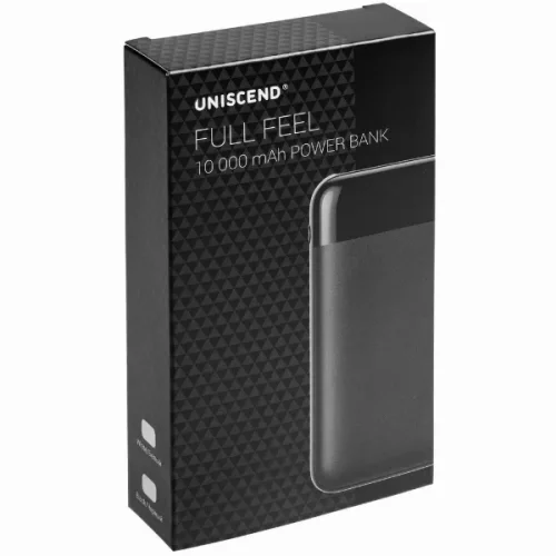 Внешний аккумулятор Uniscend Full Feel 10000 мАч с индикатором, черный фото 10