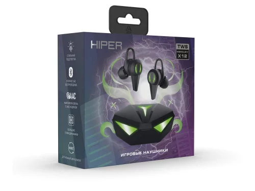 Беспроводные наушники HIPER TWS Mercury X12 (HTW-MX12) Bluetooth 5.1 гарнитура, Черный (Р) фото 4