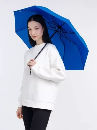 Зонт складной Rain Spell, синий фото 3