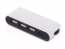 USB-хаб Hubix с коннектором 2-в-1 USB-C и USB-A, 2.0, белый