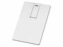 Флеш-карта USB 2.0 16 Gb в виде металлической карты Card Metal, серебристый