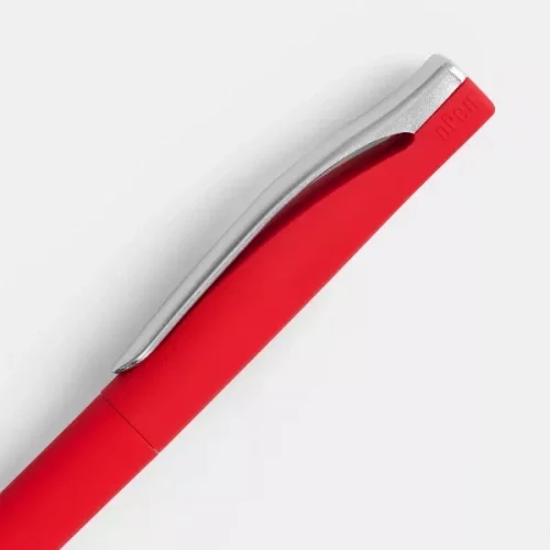 Ручка шариковая Pin Soft Touch, красная фото 4