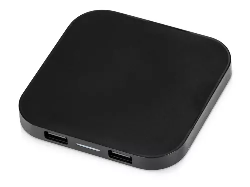 Беспроводная зарядка Tile с 2 USB-A, 5 Вт, черный Беспроводная зарядка Tile с 2 USB-A, 5 Вт, черный