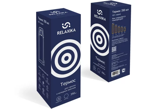 Термос Relaxika 101 (0,35 литра), темно-синий (без лого) фото 12 Термос Relaxika 101 (0,35 литра), темно-синий (без лого) фото 12