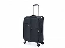 Чемодан TORBER СЕЙД, чёрный, нейлон 600D, 43,5 х 25 х 68 см, 56 л