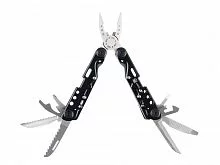 Мультитул Stinger, 105x40 мм, 13 функций, сталь, чёрно-серебристый, в комплекте нейлоновый чехол