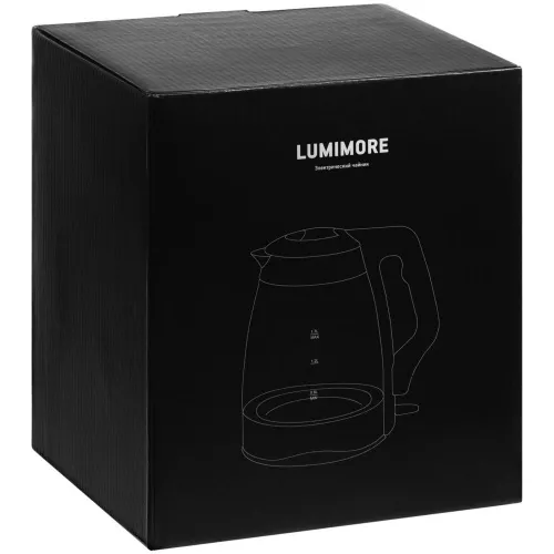 Электрический чайник Lumimore, стеклянный, серебристо-черный фото 7 Электрический чайник Lumimore, стеклянный, серебристо-черный фото 7