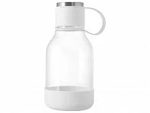 Бутылка для воды 2-в-1 Dog Bowl Bottle со съемной миской для питомцев, 1500 мл, белый с гравировкой