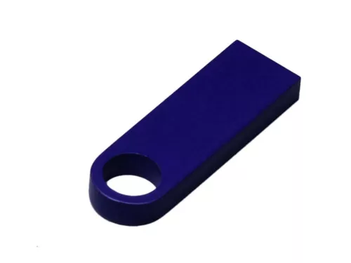 USB 3.0-флешка на 128 Гб с мини чипом и круглым отверстием, синий фото 2