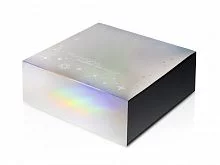 Подарочная коробка с голографическим шубером Aurora, L, вн. размер 260х260х100 мм.