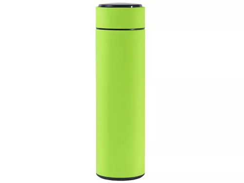 Термос FAMILY MARK LED, soft touch (Светло-зелёный) фото 3 Термос FAMILY MARK LED, soft touch (Светло-зелёный) фото 3