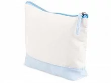 Косметичка хлопковая Cotton, белый/голубой