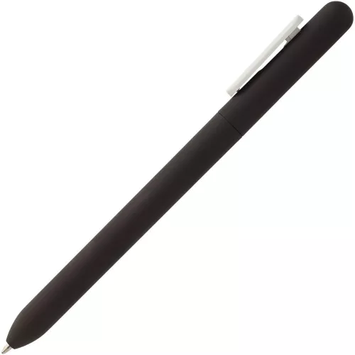 Ручка шариковая Swiper Soft Touch, черная с белым фото 3 Ручка шариковая Swiper Soft Touch, черная с белым фото 3