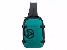 Рюкзак на одно плечо TORBER Xtreme, зелёный/чёрный, 20 х 8 х 31 см, 5л