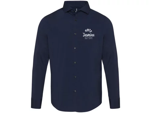 Carnelian мужская рубашка из поплина - Navy Blue фото 4