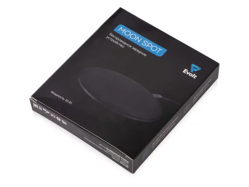Беспроводное зарядное устройство с подсветкой логотипа Moon spot, 10 Вт, soft-touch фото 9