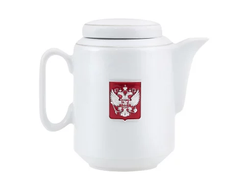 Чайный набор с подстаканником и фарфоровым чайником ЭГОИСТ-М, серебристый/белый фото 5