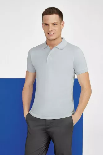 Рубашка поло мужская Perfect Men 180 темно-синяя фото 4