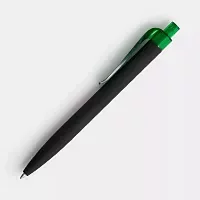 Ручка шариковая Prodir QS01 PRT-T Soft Touch, черная с зеленым
