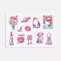 Стикерпак UV-DTF Thematic, для женщин