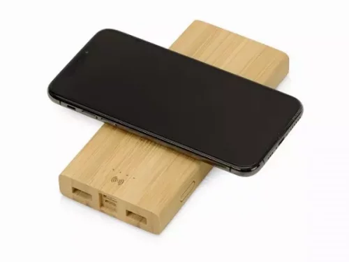 Внешний беспроводной аккумулятор из бамбука «Bamboo Air», 10000 mAh фото 13