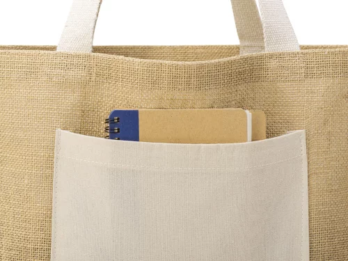 Сумка Jute джутовая с широким дном, натуральный фото 9 Сумка Jute джутовая с широким дном, натуральный фото 9