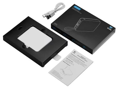 Внешний аккумулятор со встроенным кабелем USB-C Дэнси, 5000 мАч, белый фото 6 Внешний аккумулятор со встроенным кабелем USB-C Дэнси, 5000 мАч, белый фото 6