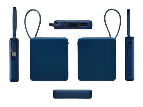 Внешний аккумулятор со встроенным кабелем USB-C Дэнси, 5000 мАч, темно-синий фото 4 Внешний аккумулятор со встроенным кабелем USB-C Дэнси, 5000 мАч, темно-синий фото 4