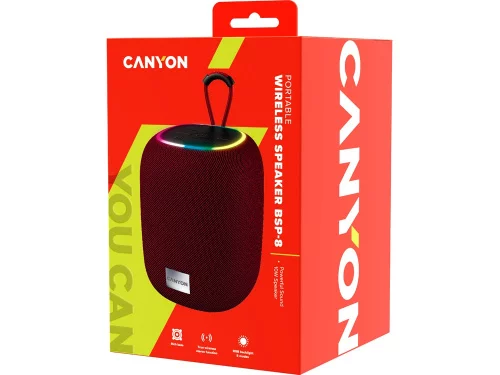 Беспроводная колонка Canyon BSP-8 (CNE-CBTSP8R), 10 Вт, бордовый фото 4