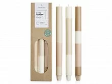 Originalhome свечи из многослойного известняка - набор из 3 штук - Белый