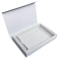 Коробка Silk с ложементом под ежедневник 15х21 см и ручку, ver.2, серая