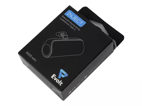 Внешний аккумулятор с разъёмом Type-C Inject, 4000 mAh, черный (Р) фото 10 Внешний аккумулятор с разъёмом Type-C Inject, 4000 mAh, черный (Р) фото 10