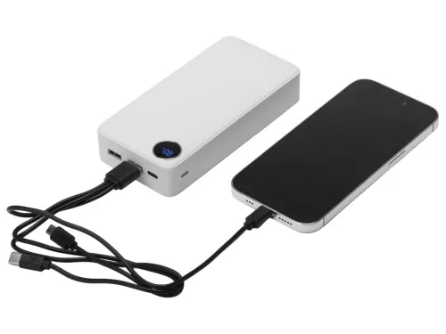 Внешний аккумулятор Mild Pro c быстрой зарядкой QC/PD, 20 000 mAh, белый фото 11 Внешний аккумулятор Mild Pro c быстрой зарядкой QC/PD, 20 000 mAh, белый фото 11