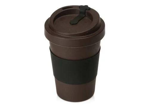 Стакан из кофе с силиконовой манжетой Latte, коричневый (Р) фото 3
