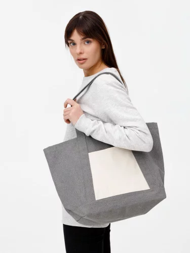 Шопер Shophop, серый с неокрашенным фото 10